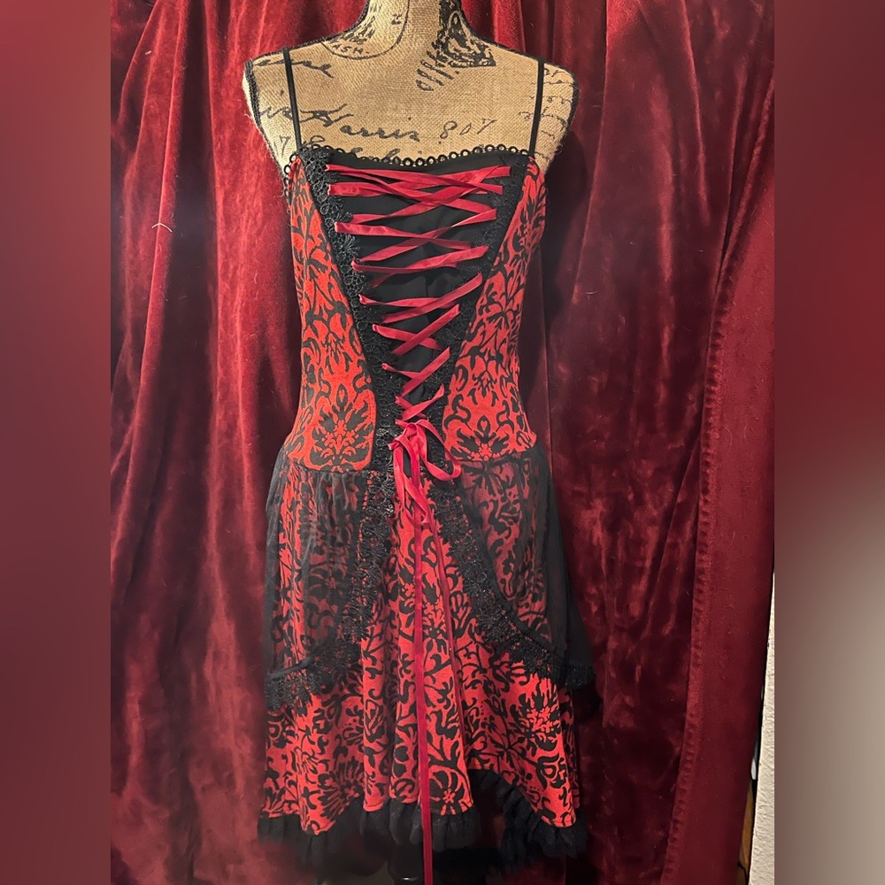 Red and Black Dress